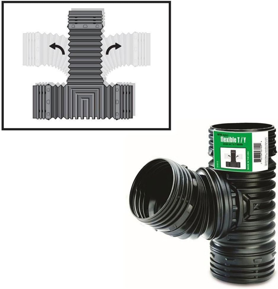 T/Y Corrugated Coupler, Connects to 3-in. and 4-in. Pipe