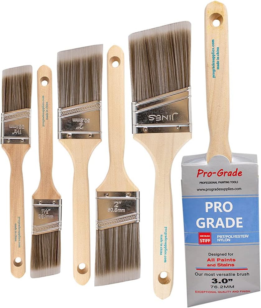 - Paint Brushes - 6 Pack Variety Angle Paint Brushes