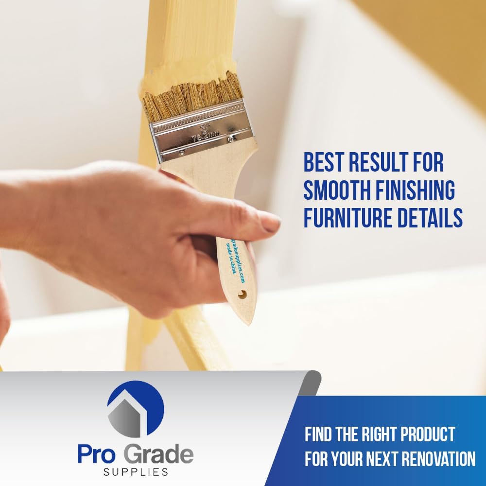 - Chip Paint Brushes - 24 Ea 3 Inch Chip Paint Brush Light Brown