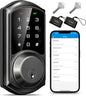 VE06 Smart Deadbolt with App Control, Keyless Entry Smart Lock for Front Door, Electronic Digital Door Lock with Code, Easy Install, Matte Black