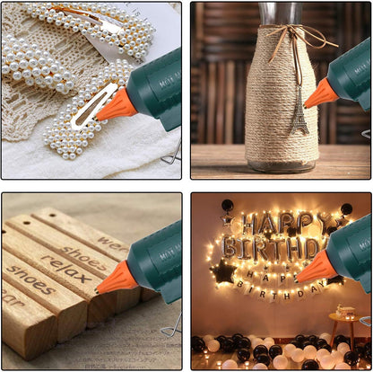 Full Size Hot Glue Gun, 150 Watts with 6 Copper Nozzles Temperature Adjustable Craft Repair Tool Professional Melting Glue Gun DIY Thermo Tool Include 5Pcs Highly Viscous Glue Sticks Luxury Set